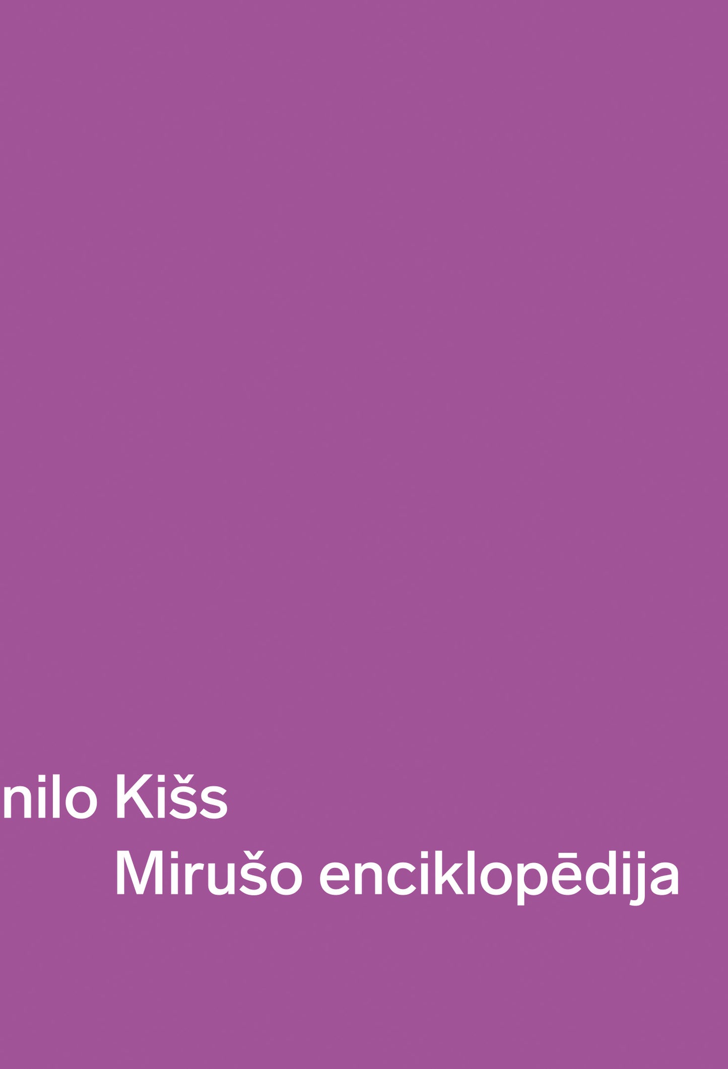 Danilo Kišs "Mirušo enciklopēdija"