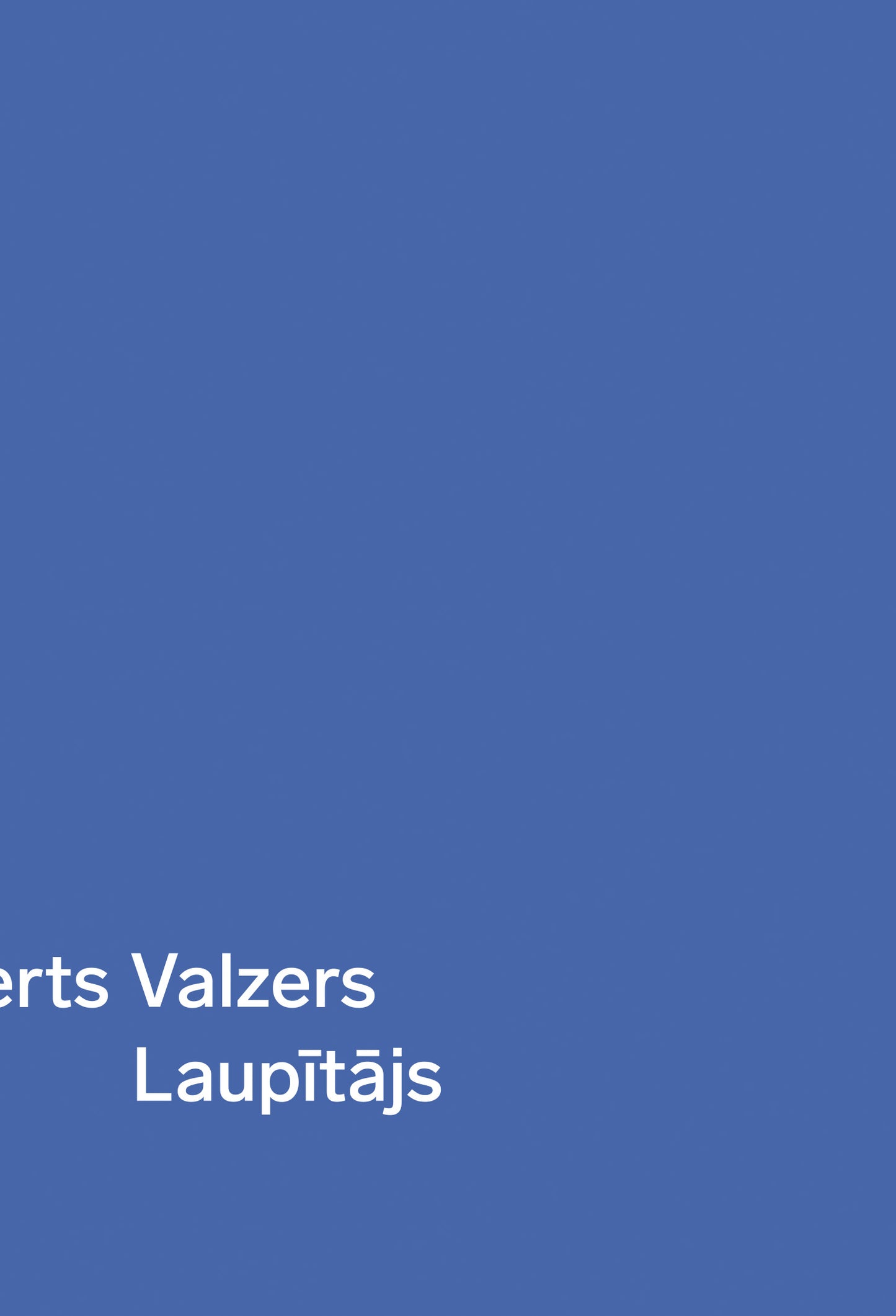 Roberts Valsers "Laupītājs"